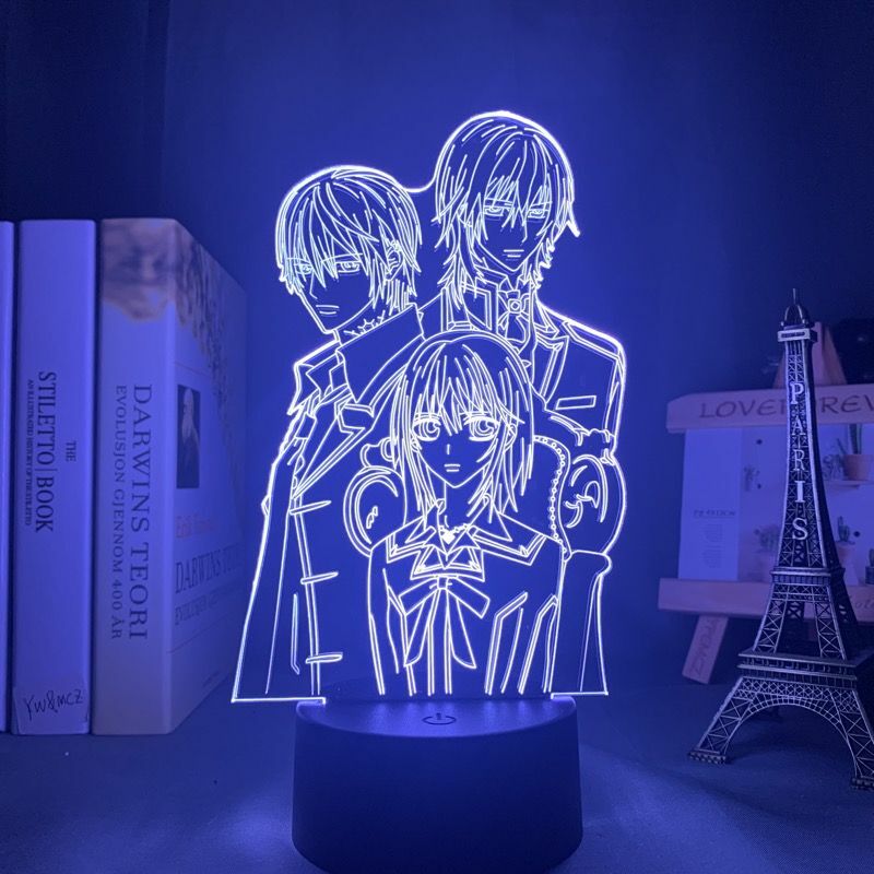 LED Night Lights Anime Vampire Knight For Kid Room Decor Manga Acrylic 3D  Lamps