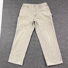 Carhartt Pants Mens 36x34 Fits 34x31 Tan Double Knee Carpenter Cotton B11 DES
