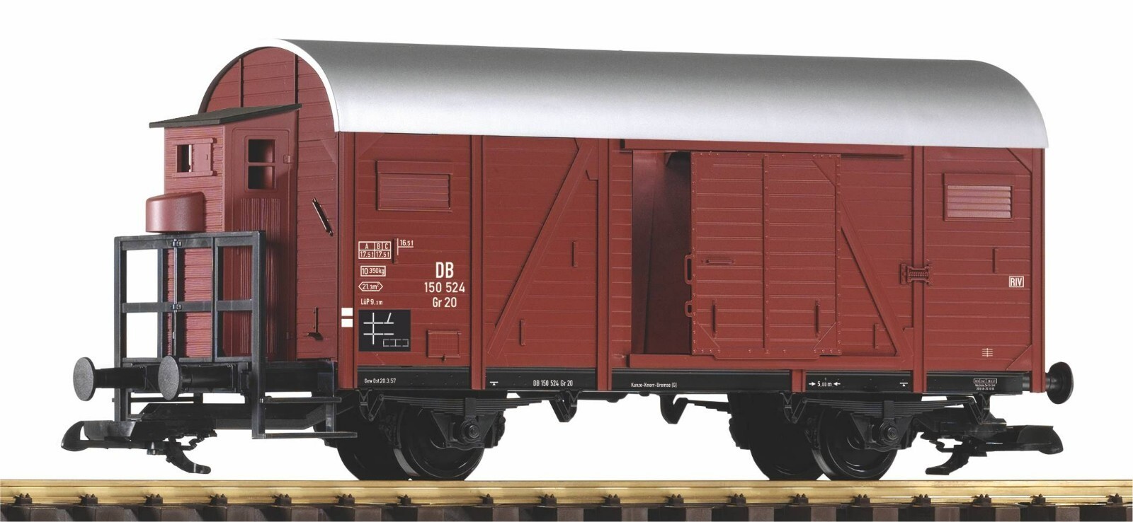 New G Covered Goods Wagon DB Era III (Doors Open) 37968