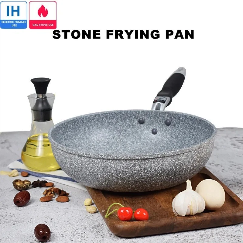 Non-Stick Pan 26cm Durable Stone Frying Wok Pan Home Steak Skillet Pancake fried