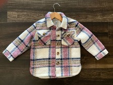Girls Plaid Jacket Coat Age 4-5 Winter / Fall