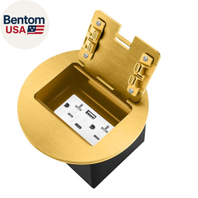 Floor Outlet Deeper Recessed Floor Outlet Box Fast Charging 4.8A USB A+Type C Po