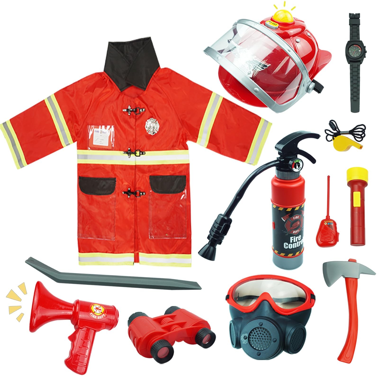 Déguisement de pompier enfants avec extincteur pour Halloween et fêtes
