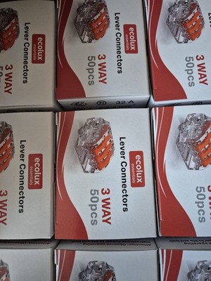 Wago 10 x 3-fach Elektrosteckverbinder Ecolux 50 Stück 0,2-4 mm 32A 10 x 2-fach 100 Stück