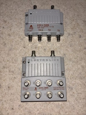 (4) Electroline EDA2800 RF Amplifier & EDA 2400