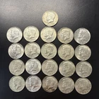 Lot of 21 1966 1967 1968 1969 50C Kennedy Half Dollar Silver 40% Silver Coins VF
