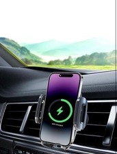 Car phone holder with 15W wireless fast charging, air vent mount