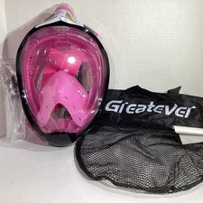 Greatever Size Large/XL LG-A09 Pink Full Face Snorkel Mask Bag HGT-42