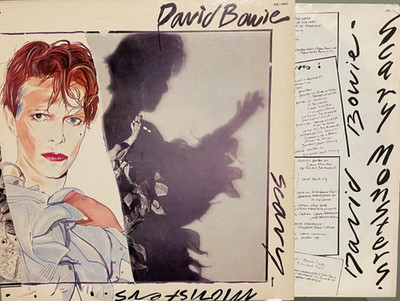 DAVID BOWIE Scary Monsters Indianapolis A1/B1 Greg Calbi cut  Lyric insert EX/EX