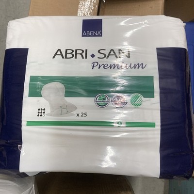 Abena Abri San Premium Size 9 25 Count 15x29  Incontinence Pads