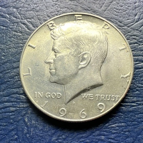 1969-D Kennedy Half Dollar Silver 50C Coin Denver Circulated Uncertified