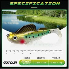 Bass Fishing Bait, Lifelike Swim Lures, 6pcs