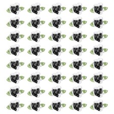 40 St&uuml;ck 1" Band Blumen Schleifen Mini Satin Rosen Blumen Schwarz/Wei&szlig;