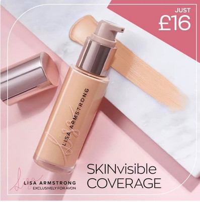 Avon  Lisa Armstrong SKINVISIBLE Foundation 30ml-70 DEEP COOL Neu & Originalverpackt