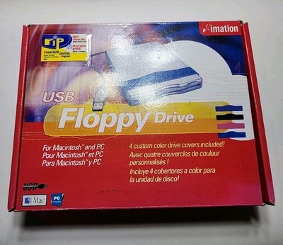 Imation External Floppy Disk Drive USB 3.5'' Model D353FUE Silver Blue New In Box