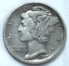 1927-S Mercury Dime