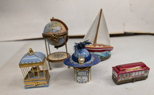5 Vintage LTD - Limoges French Miniature Pill Trinket Boxed Signed By Artist