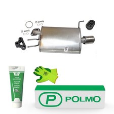 POLMO Auspuff Endschalldämpfer mit E-Prüfzeichen /6042