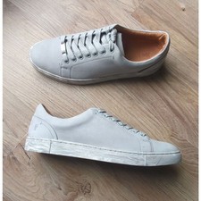 Frye Ivy Low Lace Nubuck Leather Sneakers Womens 9 Ice Grey Marble Sole