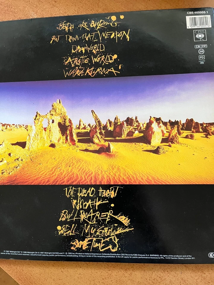 Disque vinyle Midnight Oil « Diesel and Dust », 1987 - Photo 2/3