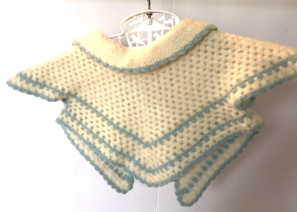 Lote de 7 piezas de colección años 50-60 ropa de bebé suéteres batas de algodón sin cordones GC Foto 3 de 4