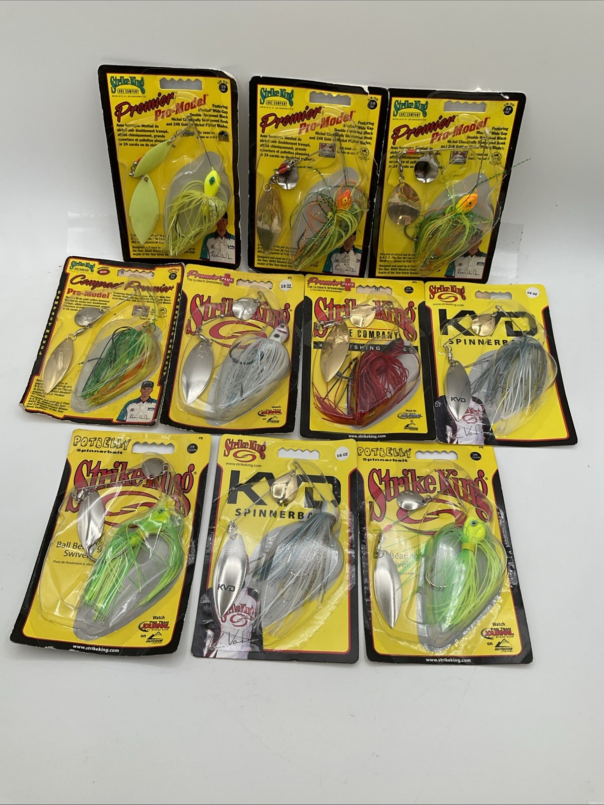 Lot of Strike King Spinnerbaits Premier Pro Model plus Others - 3/8 oz - Image 1