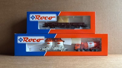Roco H0 44184 & 46306 - Silo-/ Rungenwagenset Readymix der DB, selten, neuwertig