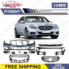 Front Complete Bumper Cover Kit For 2014-2016 Mercedes E350 E550 E250 Sport Look