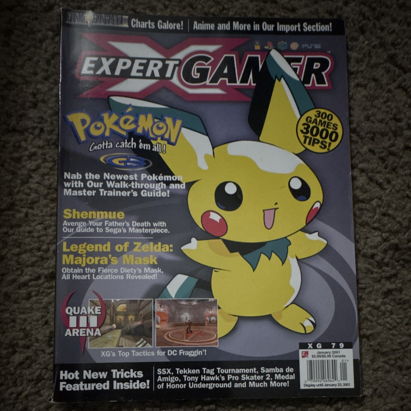 Expert Gamer Magazine January 2001 XG79 Pokémon Shenmue Zelda Majora's Mask