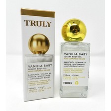 New Truly Vanilla Baby Luxury Body Oil Plumping Smoothing Firming Vegan 1.7oz