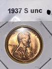 1937-S Lincoln Wheat Cent Penny Uncirculated. Free Shipping.