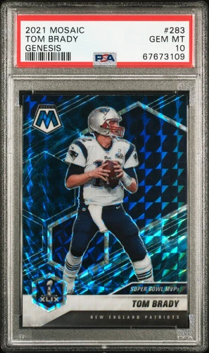 2021 Panini Mosaic Tom Brady #283 Genesis PSA 10