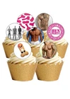 Cake Toppers Naughty Hen Party Hunky Men Willy 24 Precut Edible Wafer Paper
