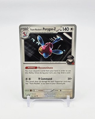 Team Rocket's Porygon-Z Uncommon Pokémon TCG Destined Rivals 155/182