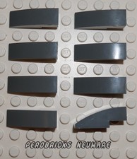 Lego Basic 8x Bogen halbrund Schrägstein Dachstein 1x3 dunkelgrau #50950 NEUWARE