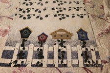 Cotton placemats set of 4 BIRD HOUSES WELCOME