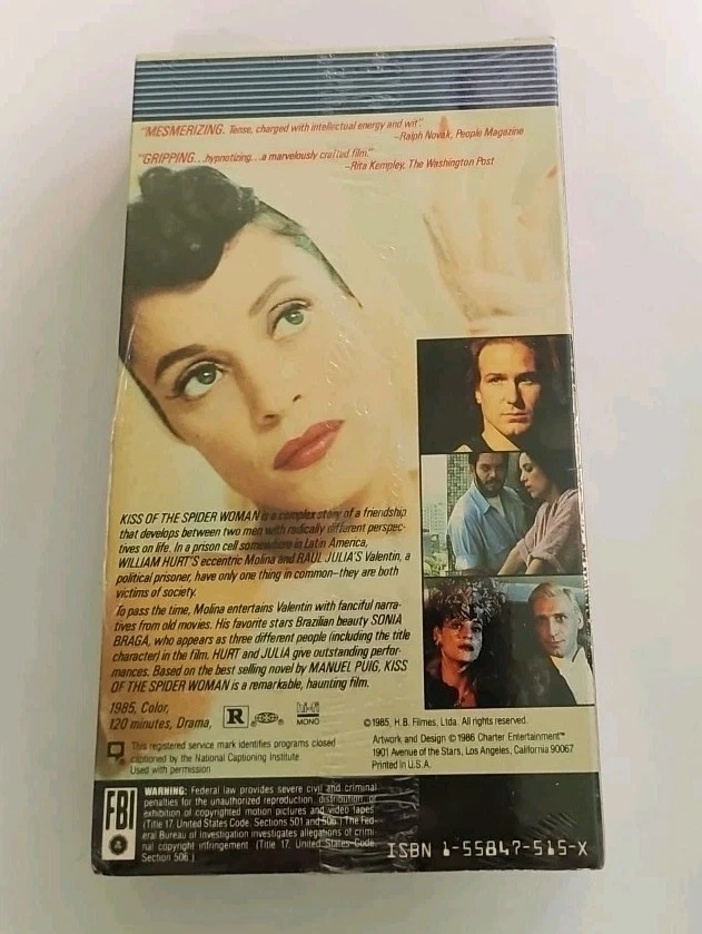 Kiss Of The Spider Woman VHS SEALED Watermarks Charter William Hurt Raul Julia  - Image 3 of 4