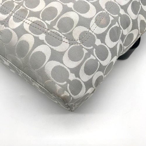Coach Grey Signature Monogram Jaquard Penelope Lunch Tote F14693 - Picture 7 of 11