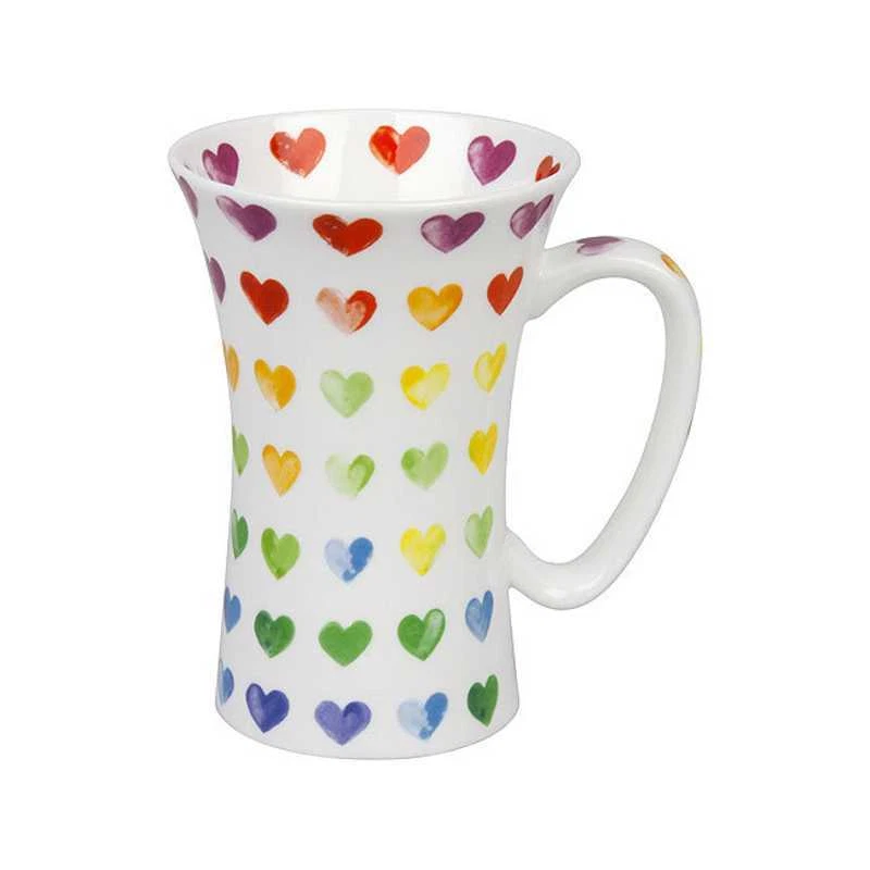 KÖNITZ PORZELLAN Colorful Cast Hearts corazón Mega taza Jumbotasse taza de café Bone China 0,5 L