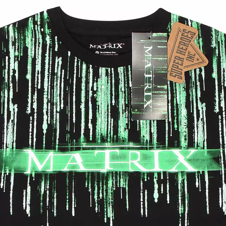 Matrix - Código Matrix Merchandising Oficial Camiseta Negra NUEVA - Imagen 2 de 2