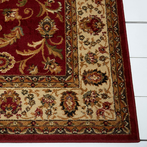 Royalty Elati Traditional Ornate Damask Area Rug, 43 in X 62 in Rectangle, Red-I - Picture 4 of 6