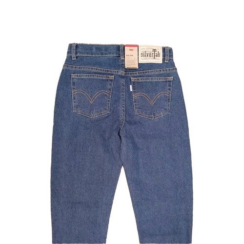 NEW Levi's Silvertab Jeans Mini Mom High Rise Loose Tapered Denim Girls Size 10 - Picture 3 of 9