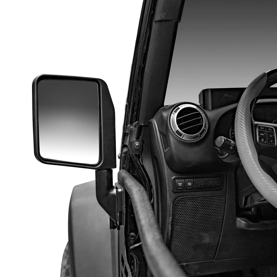 Wrangler Half Doors Side View Mirrors Fits for 2007-2025 Wrangler JK JL JT YJ - Image 3 of 4