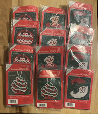 Lot Of 12 Vintage 1993 Christmas Jingles Plastic Canvas Kits