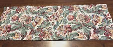 Lined Custom Straight Valance Green Blue Red Yellow Floral 49" x 17"
