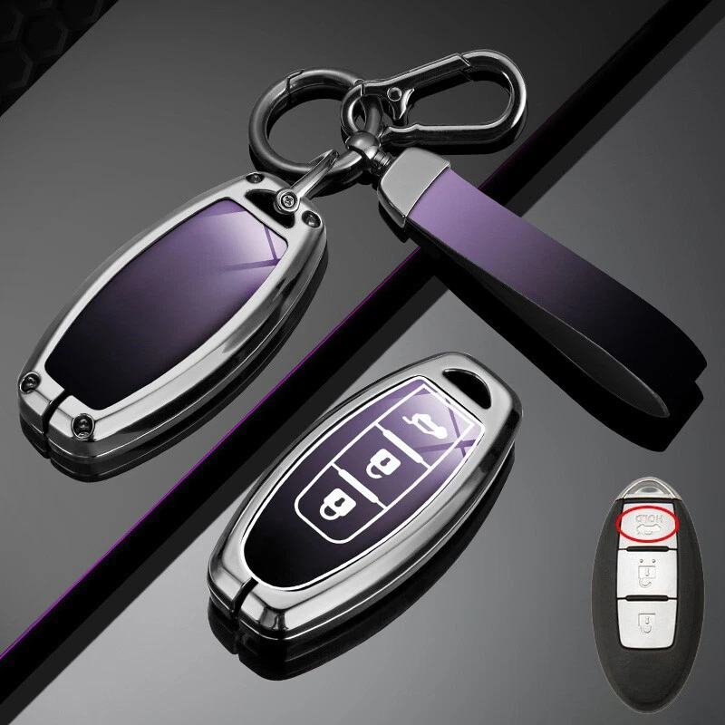 Zinc Alloy TPU Car Key Cover Case For Nissan Titan Rogue Qashqai Leaf Cube Quest - Imagem 4 de 4