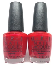 OPI Nail Polish THE COLOR OF MINNIE M16 Bright Summery Red Pink Shimmer Lacque
