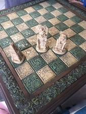Antique Mayan / Aztec Inspired Chess Set