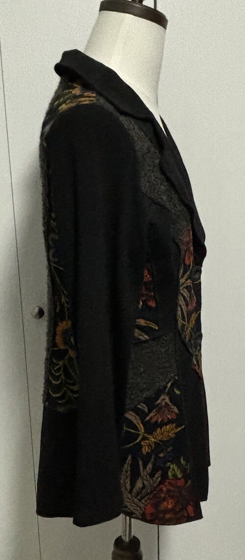 Vintage Concept Patchwork Sweater jacket Blazer w… - image 5