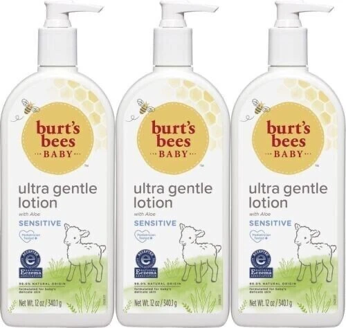3 X Burt's Bees Baby Ultra Gentle Lotion for Sensitive Skin - 12 Ounce
Opens in a new window or tab